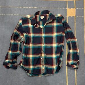 J Crew Madras Plaid Button-Up Shirt
